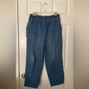 Medium Wash- Elastic band- Denim Pants